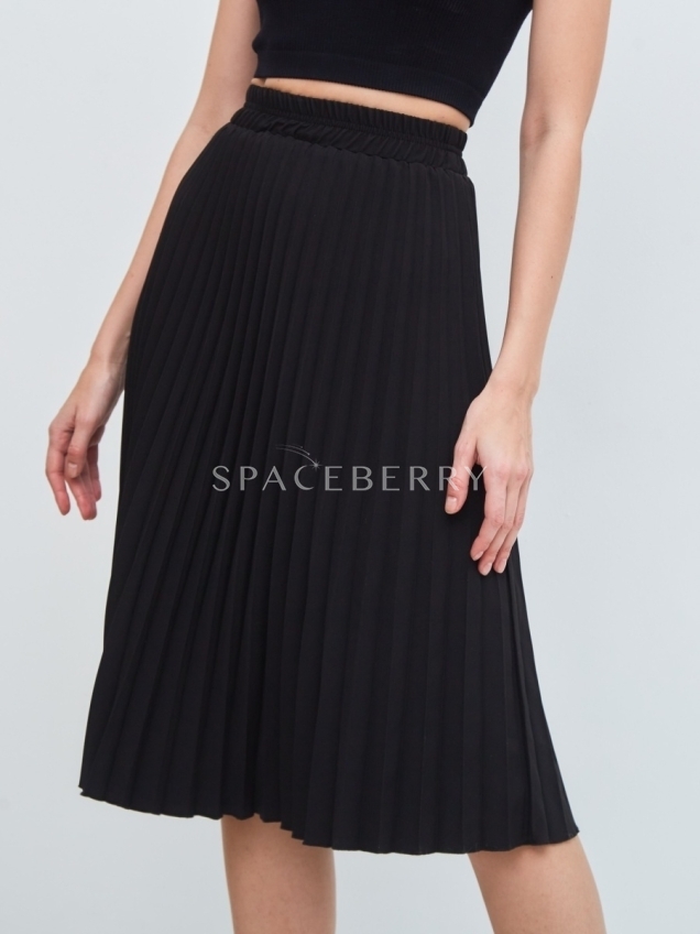Женская длинная плиссированная юбка миди